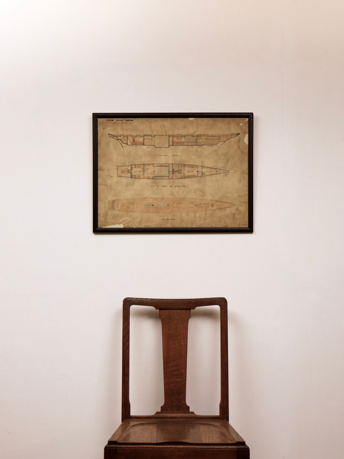 Cut Deck and Plans For The 19th Century Steam Yacht "Griffin"