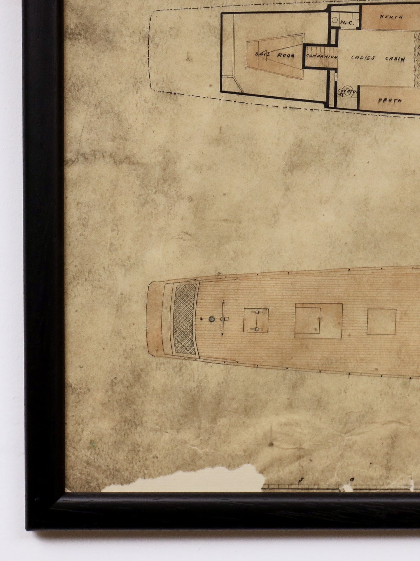 Cut Deck and Plans For The 19th Century Steam Yacht "Griffin"