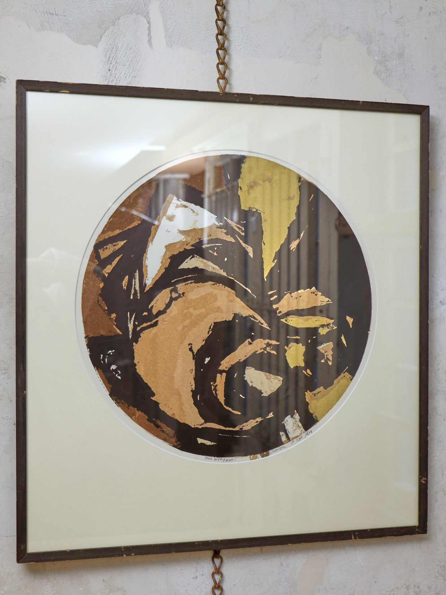 Abstract Hardboard Block Print - Fon Klement | Dutch 1930-2000