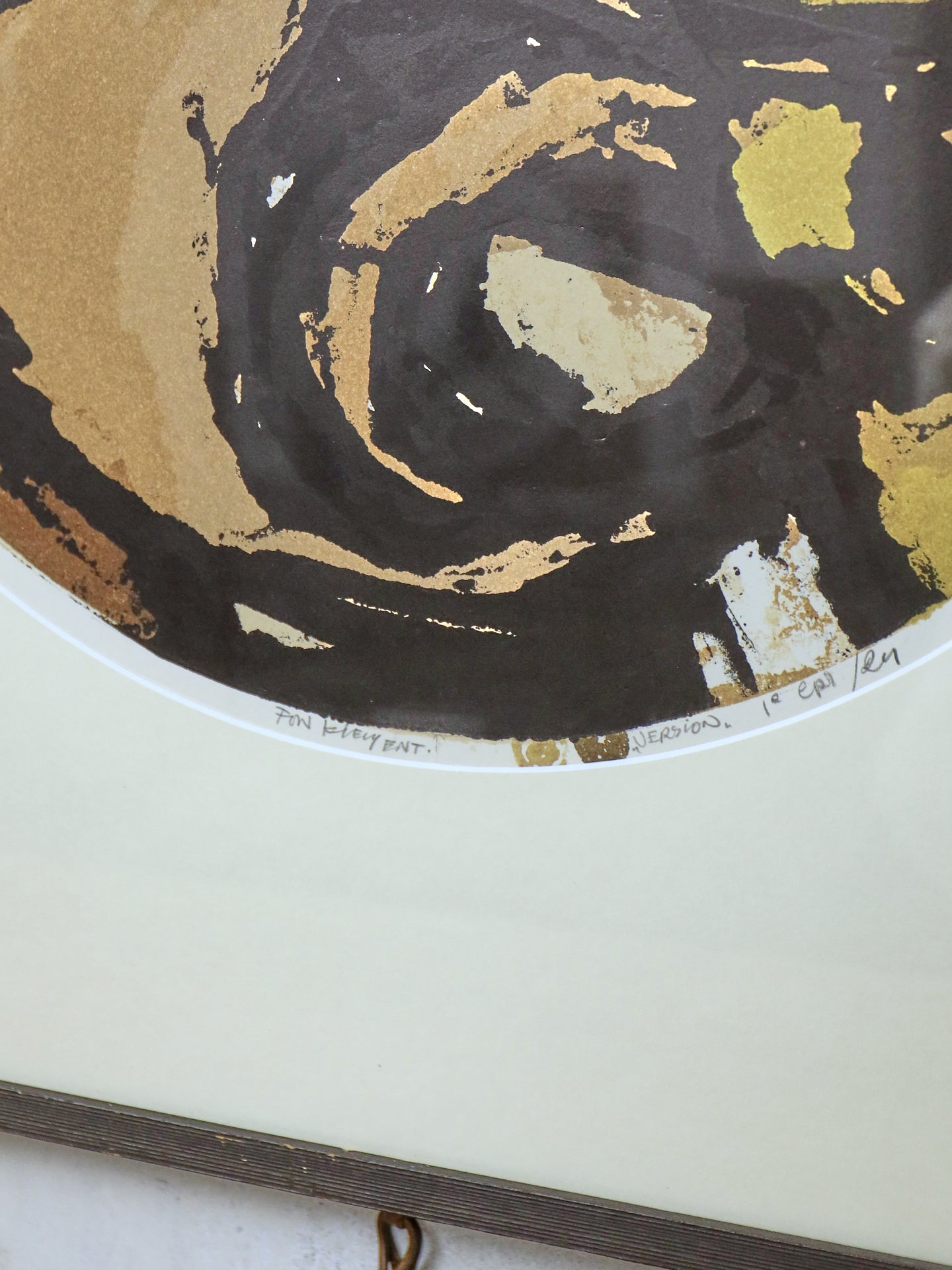 Abstract Hardboard Block Print - Fon Klement | Dutch 1930-2000