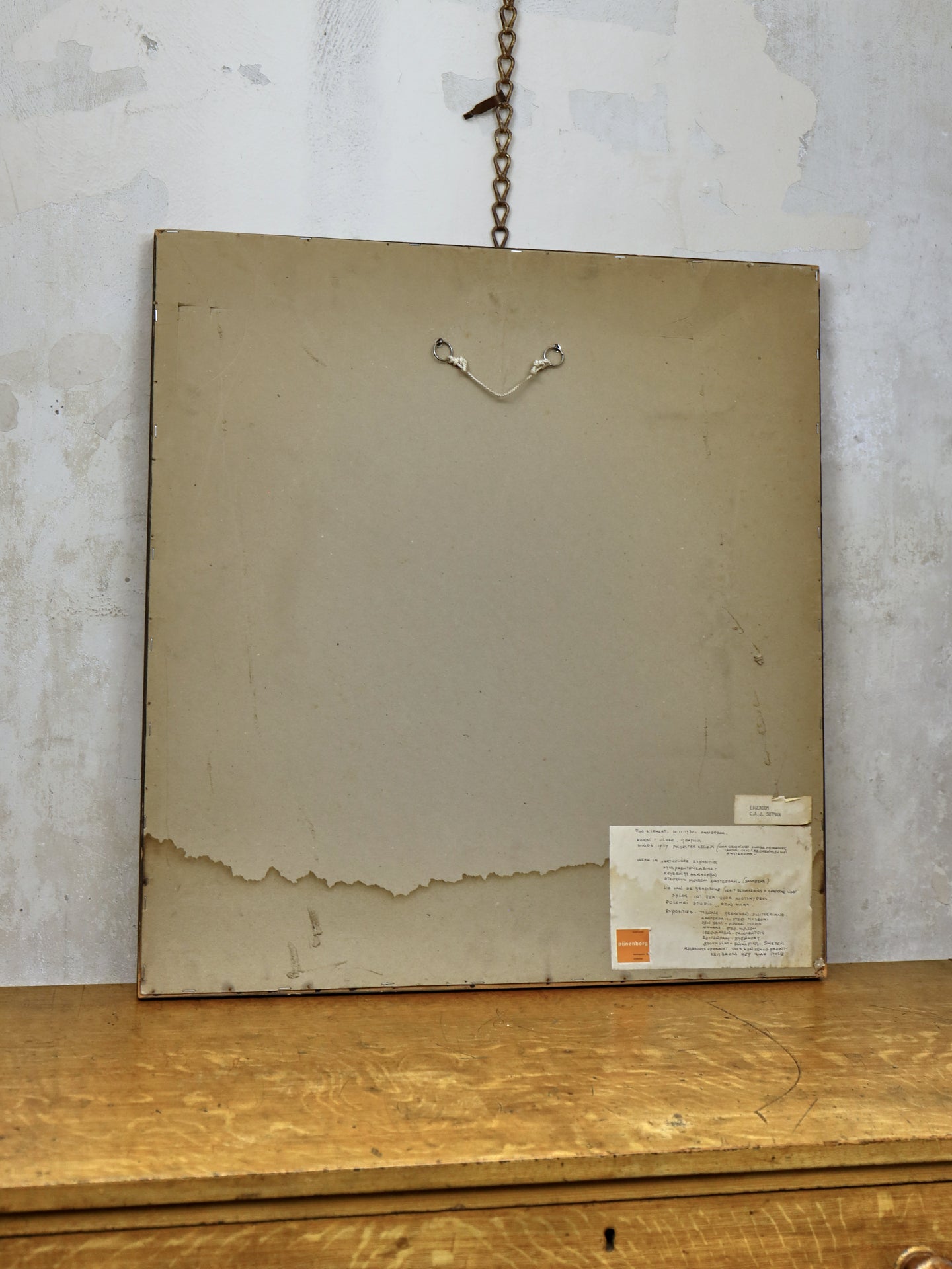 Abstract Hardboard Block Print - Fon Klement | Dutch 1930-2000