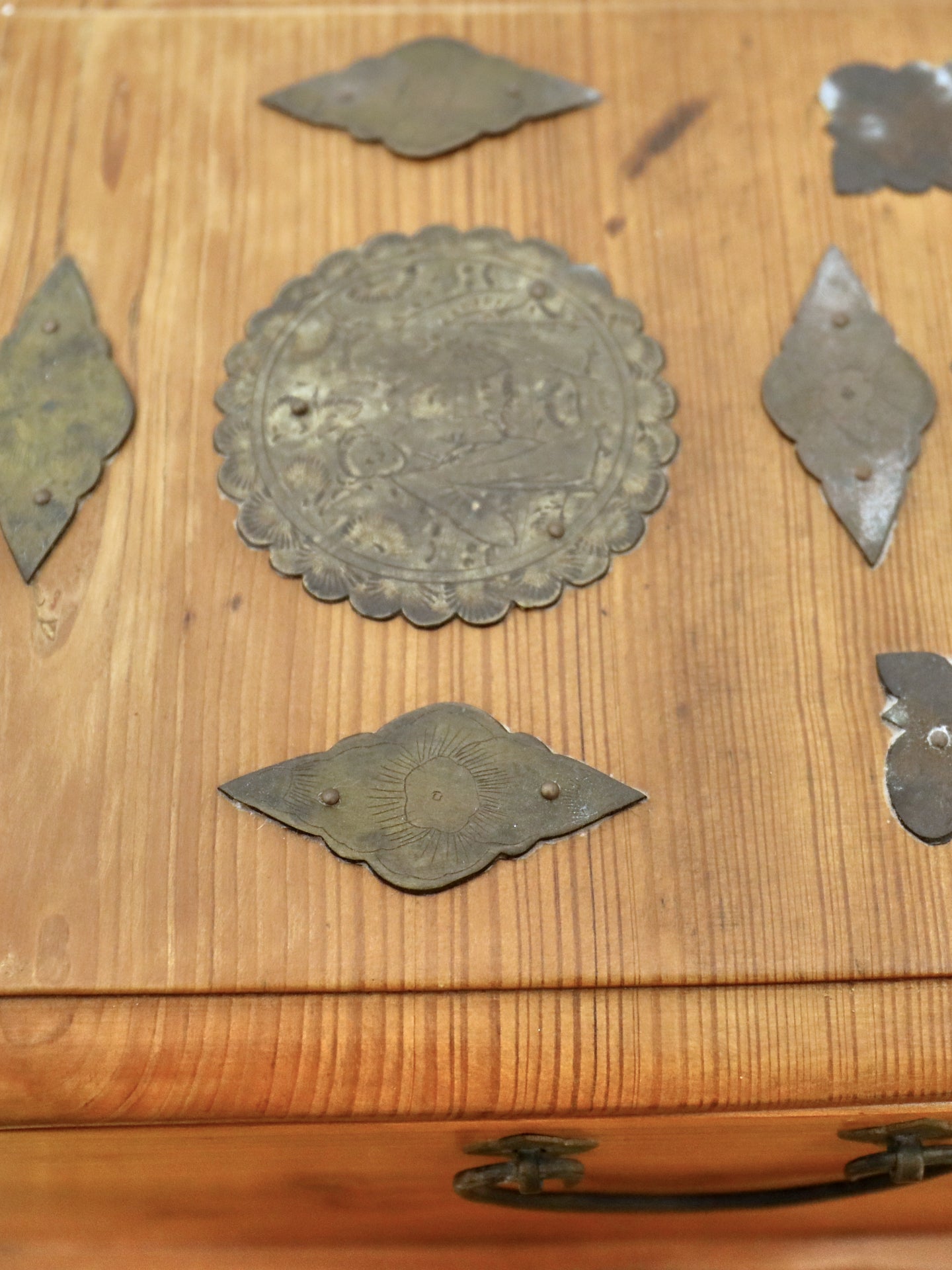 Oriental Travelling Dressing Shaving Box - Foldout Mirror c1920's