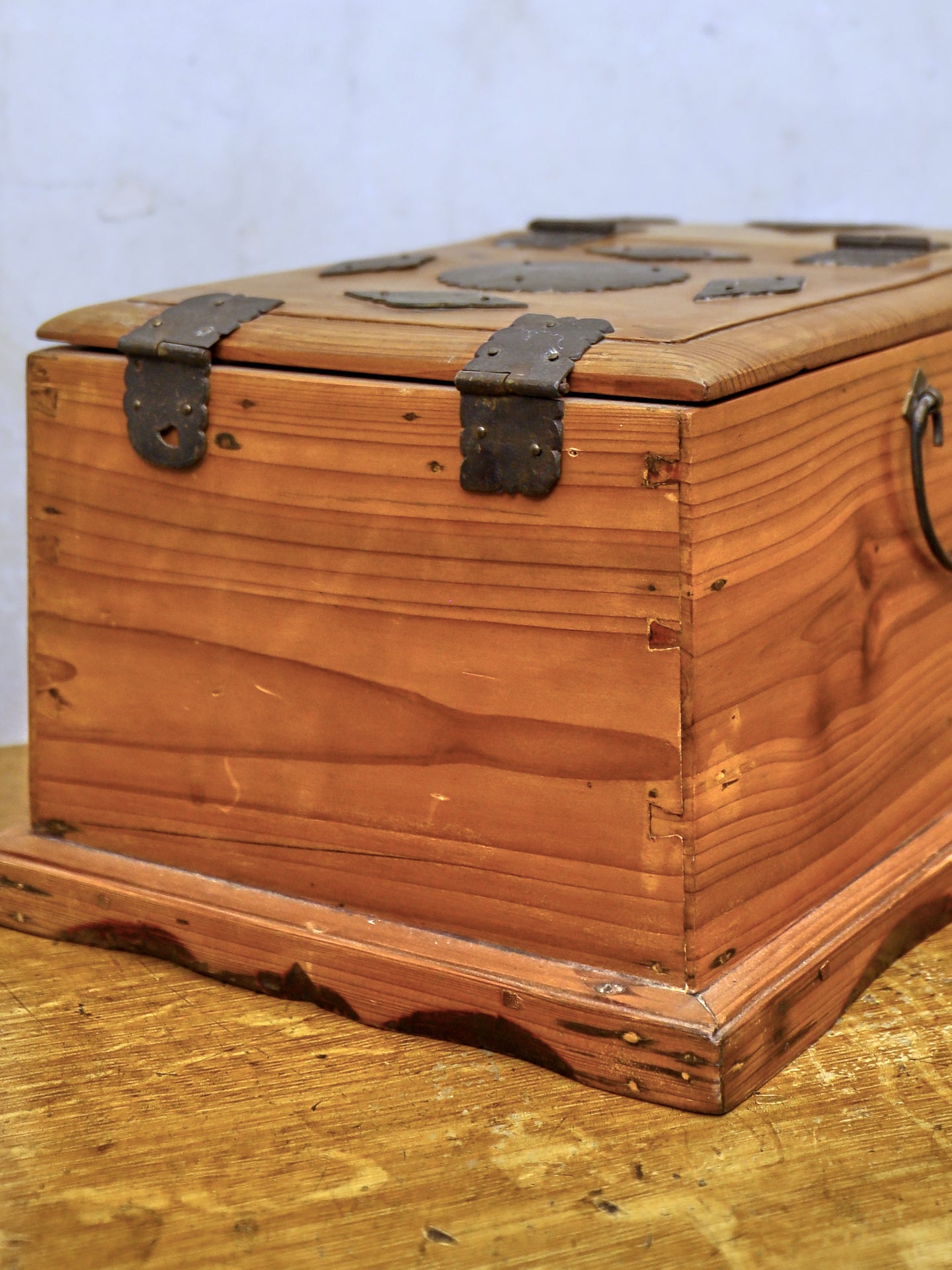 Oriental Travelling Dressing Shaving Box - Foldout Mirror c1920's