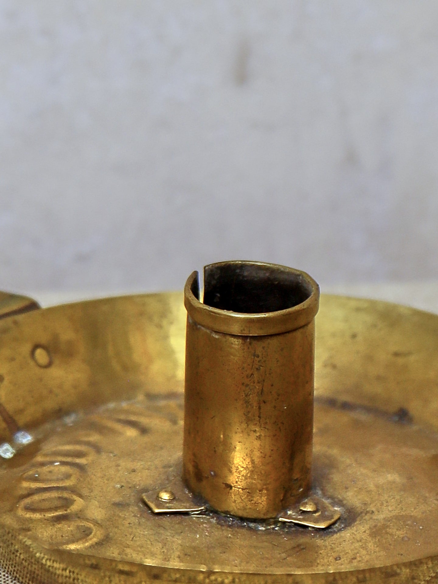 Brass 'Good Night' Chamberstick - 19thC