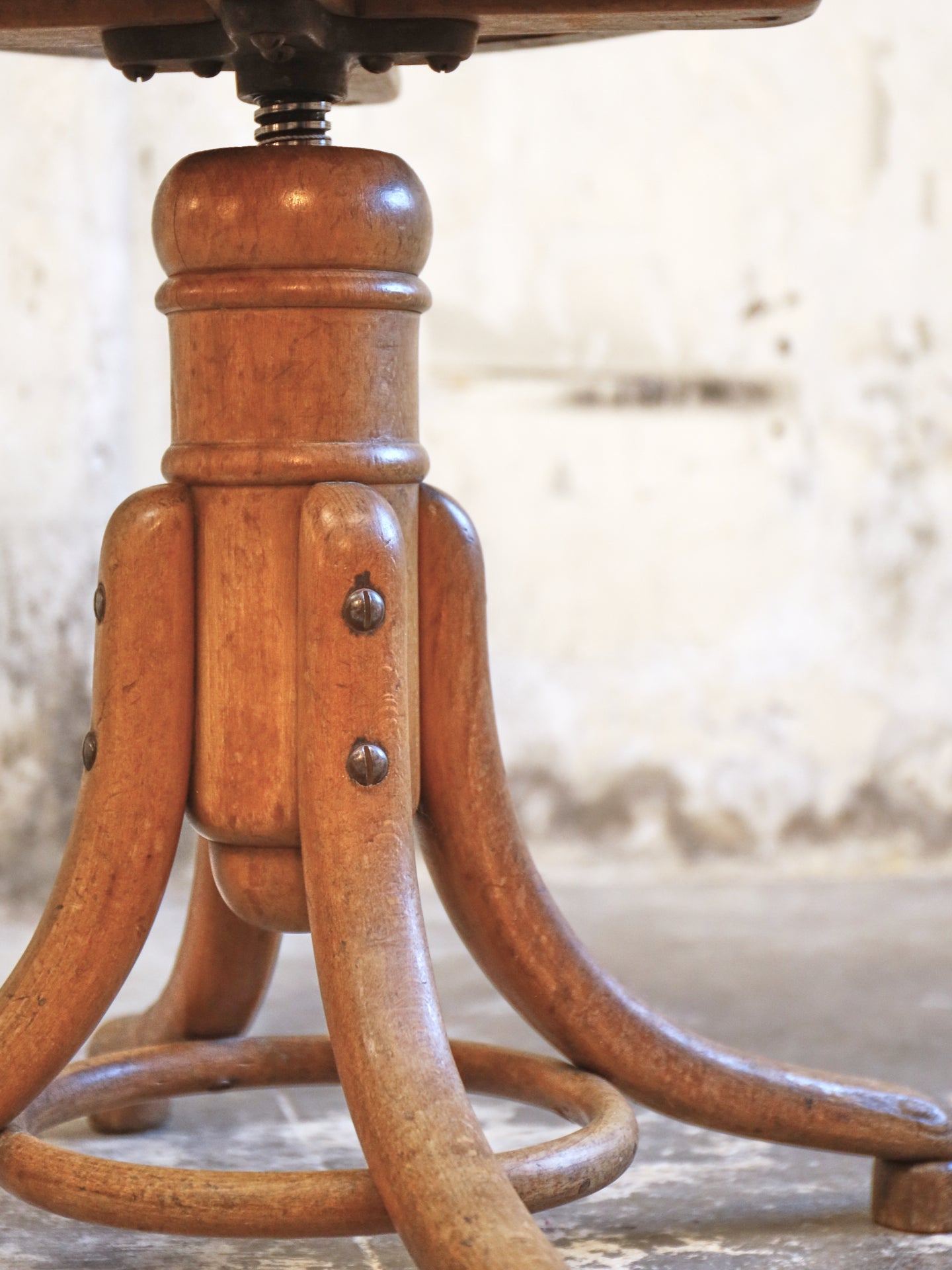 A Thonet Bentwood Revolving Piano Stool
