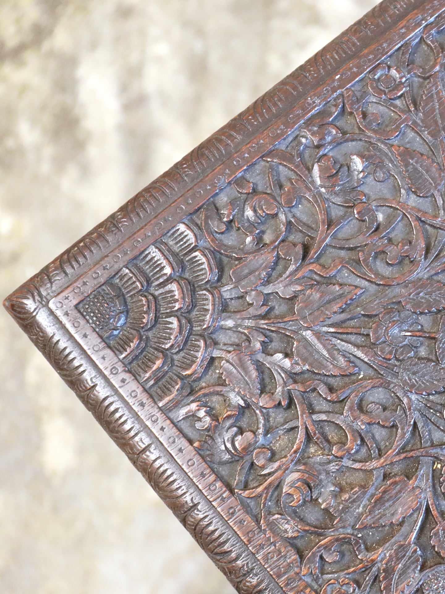 A profusely carved four sided Bookcase - 1920's