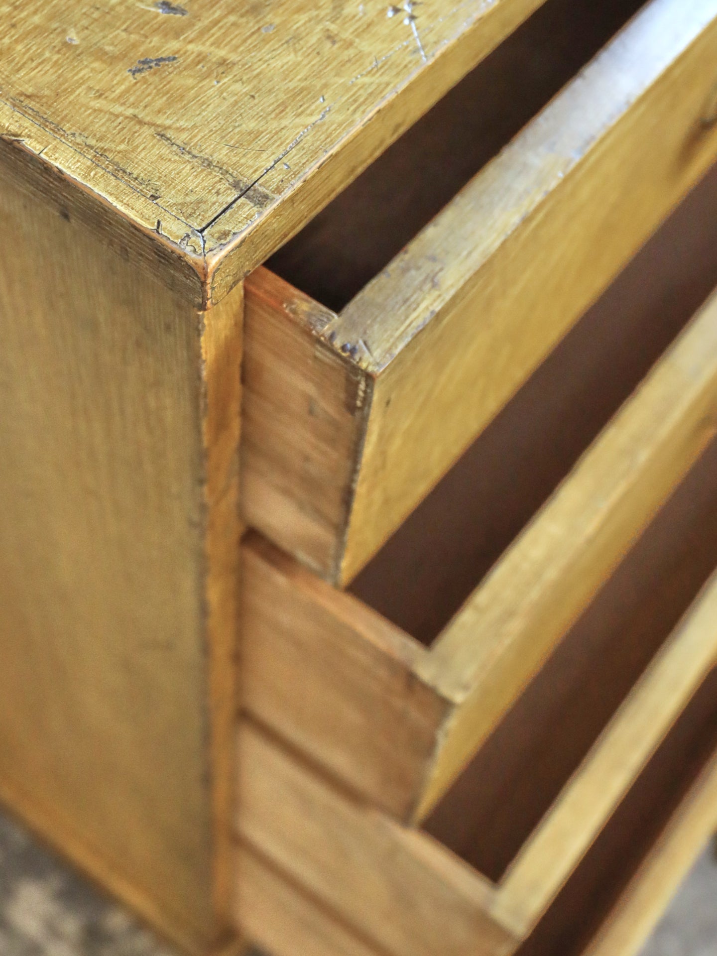 A Pine Chest of Drawers in Original Faux Oak Paint ~ Scottish 19thC