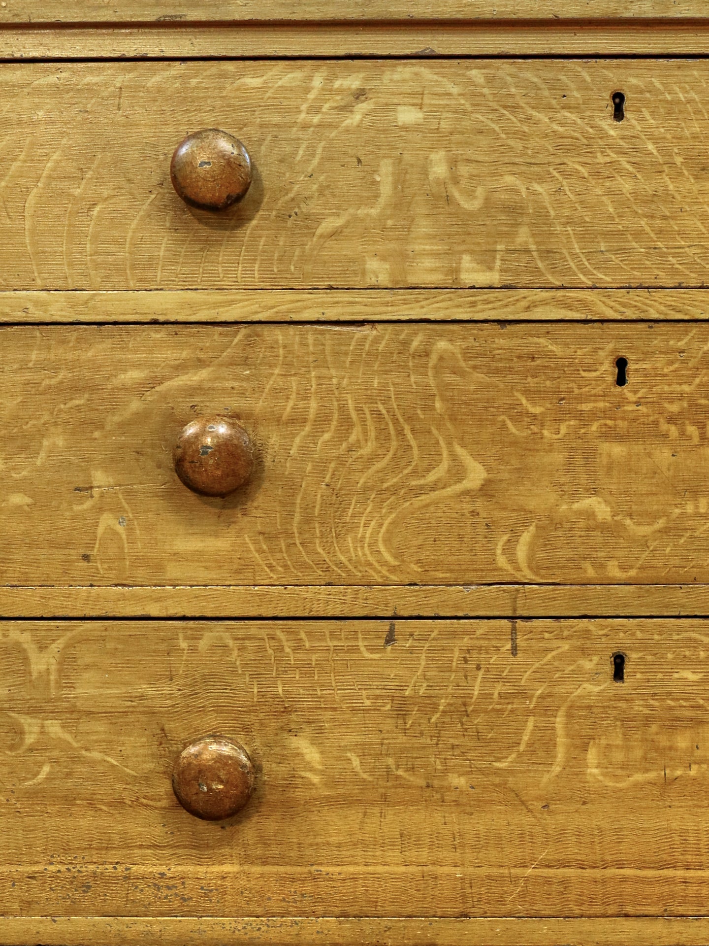A Pine Chest of Drawers in Original Faux Oak Paint ~ Scottish 19thC