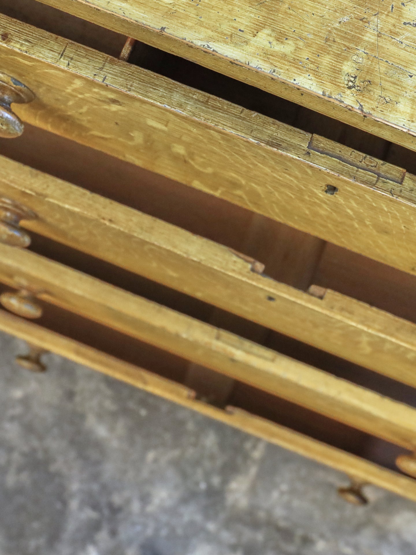 A Pine Chest of Drawers in Original Faux Oak Paint ~ Scottish 19thC