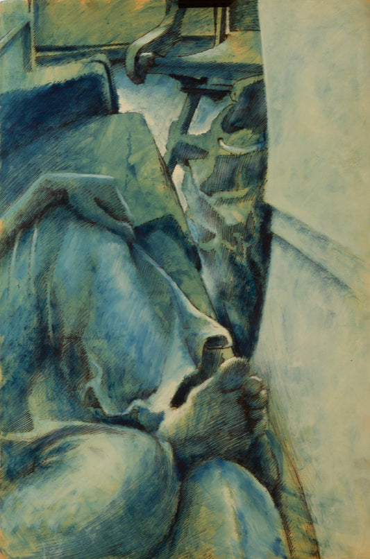 Seated Figure in Blue