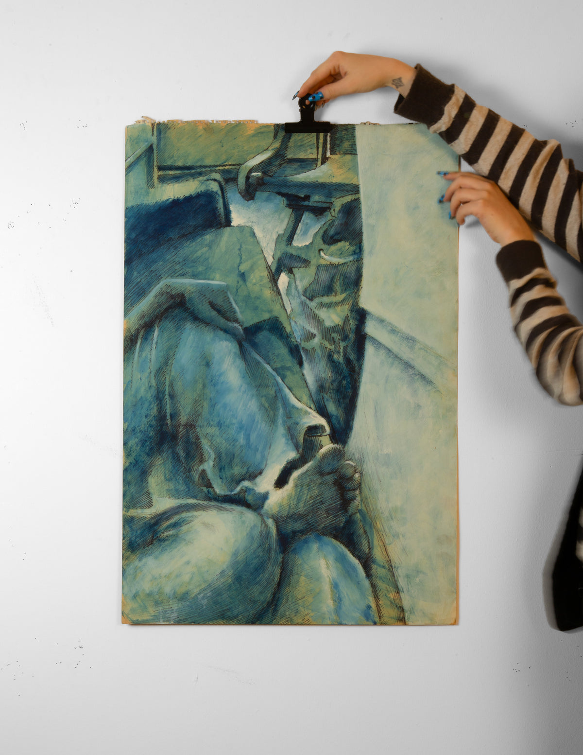 Seated Figure in Blue