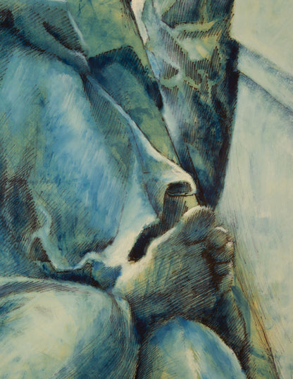 Seated Figure in Blue