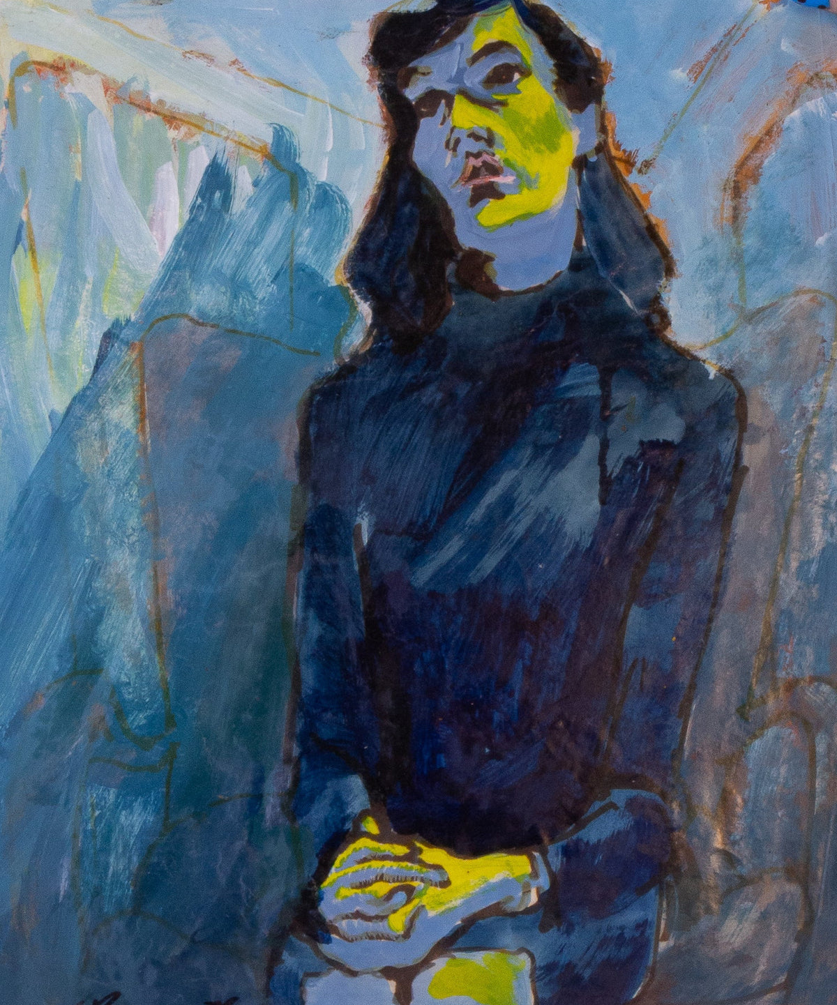Seated Woman in Blue